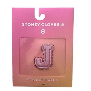 Stoney Clover Lane x Target Embroidered Letter J Pink Patch Sticker NEW